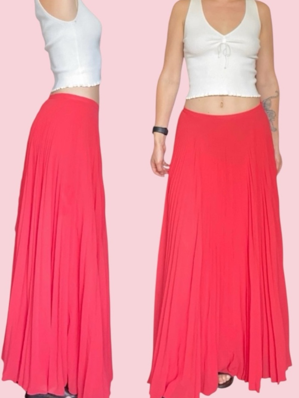 Monsoon Coral flowy maxi Skirt - brand new with tags